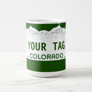 Kundenspezifisches Colorado-Kfz-Kennzeichen Tasse