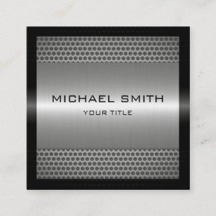 Kundenspezifisches elegantes silbernes rostfreies quadratische visitenkarte