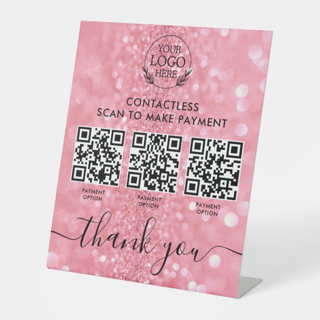 Kundenspezifisches Endkundenwerbung mit Multi-QR-C Sockelschild (Vorderseite)