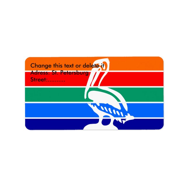 Kundenspezifisches Etikett mit der Flagge von St.  Adressaufkleber (Vorne)