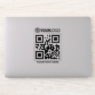 Kundenspezifisches Firmenlogo und QR-Code: Vinyl-A Aufkleber