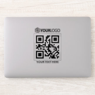 Kundenspezifisches Firmenlogo und QR-Code: Vinyl-A Aufkleber