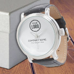 Kundenspezifisches Firmenlogo und Slogan mit Werbe Armbanduhr<br><div class="desc">Personalisieren Sie eine Uhr mit dieser einfachen und minimalistischen Vorlage, und fördern Sie Ihr Unternehmen oder Ihr Unternehmen, um die Leads zu erhöhen und mehr Umsatz zu generieren. Fügen Sie Ihre Daten hinzu, Alle Textstile, Farben, Größen können an Ihre Bedürfnisse angepasst werden. Wenn Sie Hilfe oder passende Artikel benötigen, kontaktieren...</div>