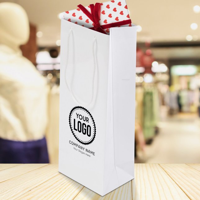 Kundenspezifisches Firmenlogo und Slogan mit Werbe Geschenktüte Für Weinflaschen (Von Creator hochgeladen)