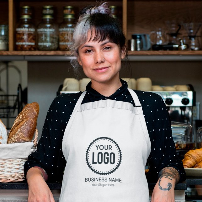 Kundenspezifisches Firmenlogo und Slogan mit Werbe Schürze (Von Creator hochgeladen)