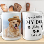 Kundenspezifisches Foto, das ich nur mit meinem Hu Kaffeetasse<br><div class="desc">Ich rede heute nur mit meinem Hund! Überraschen Sie Ihren Lieblingshunde-Liebhaber diesen Muttertag , Weihnachten oder ihren Geburtstag mit dieser super niedlichen Haustier Foto Tasse. Passen Sie die Tasse Ihres Hundes mit den Lieblings-Fotos Ihres Hundes an, sowie Name und Text. Doppelseitig - Sie können verschiedene Fotos auf jeder Seite oder...</div>