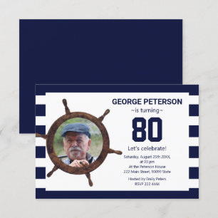 Kundenspezifisches Foto in Rudder Birthday Einladu Einladung