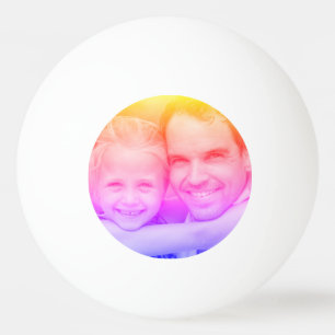 Kundenspezifisches Foto mit buntem Filter Tischtennisball