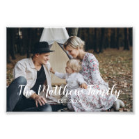 Kundenspezifisches Foto mit Familienname und fests