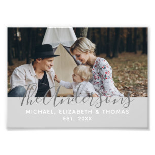 Kundenspezifisches Foto mit Familienname und fests