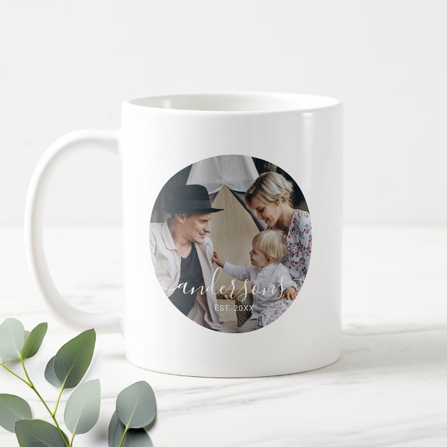 Kundenspezifisches Foto mit Familienname und fests Kaffeetasse (Von Creator hochgeladen)