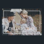 Kundenspezifisches Foto mit Familienname und fests Künstlicher Leinwanddruck<br><div class="desc">Erstellen Sie Ihr eigenes personalisiertes Foto, indem Sie Ihr beliebtes Foto hinzufügen, um Ihr Design einzigartig zu machen. Dekorieren mit Familiennamen und etabliert Jahr in modernen Sans Serif Schriftart Stil, mit weißer Grenze. Perfekt als Geschenk für Neuvermählte, Familiengeschenk, Familienspass und Wiedersehen für alle besondere Anlässe. Hinweis: Das auf diesem Produkt...</div>