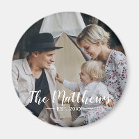 Kundenspezifisches Foto mit Familienname und fests