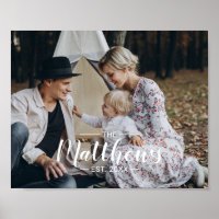 Kundenspezifisches Foto mit Familienname und fests