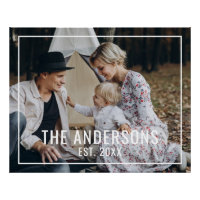 Kundenspezifisches Foto mit Familienname und fests