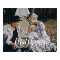 Kundenspezifisches Foto mit Familienname und fests