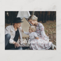 Kundenspezifisches Foto mit Familienname und fests