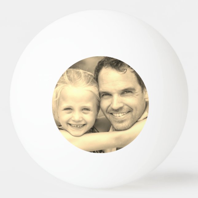 Kundenspezifisches Foto mit Sepia Filter Tischtennisball (Vorderseite)