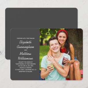 Kundenspezifisches Foto + Moderne Hochzeit Einladung