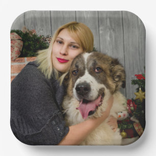 Kundenspezifisches Foto Personalisiert modern Pappteller