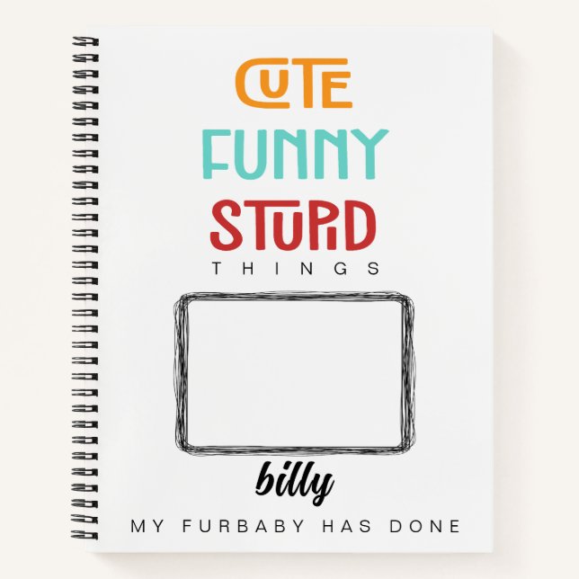 Kundenspezifisches Foto, Personalisiert, modern, S Notizbuch (Vorderseite)