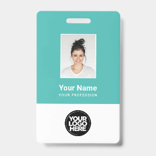 Kundenspezifisches Foto, Qr-Code, Logo, Name Ausweis