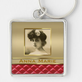 Kundenspezifisches Foto-Rahmen-Imitat-Gold Schlüsselanhänger