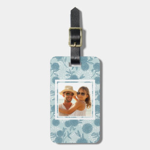 Kundenspezifisches Foto-Retro Blumenmuster 2 2 Gepäckanhänger