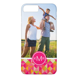 Kundenspezifisches Foto-u. Monogramm-Dreieckmuster Case-Mate iPhone Hülle
