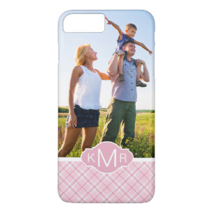 Kundenspezifisches Foto-u. Monogramm-hellrosa Case-Mate iPhone Hülle