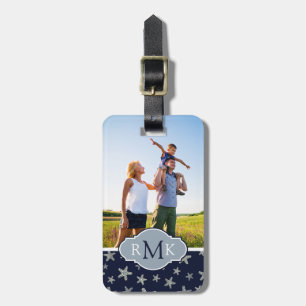 Kundenspezifisches Foto-u. Monogramm-Meer des Gepäckanhänger