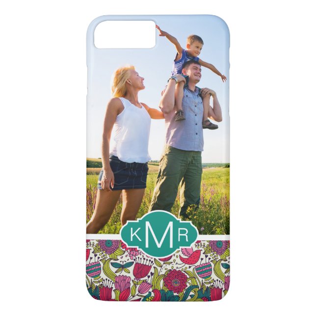 Kundenspezifisches Foto- u. Monogrammhelles Case-Mate iPhone Hülle (Rückseite)