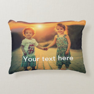 Kundenspezifisches Foto und Text Dekokissen