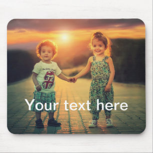 Kundenspezifisches Foto und Text Mousepad