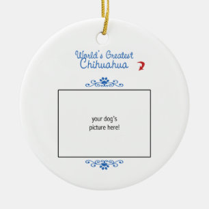 Kundenspezifisches Foto! Weltbester Chihuahua Keramikornament