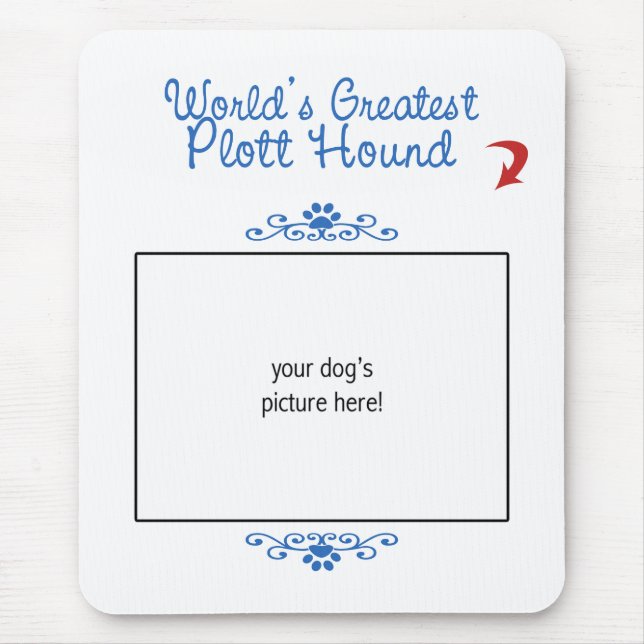 Kundenspezifisches Foto! Weltbester Plott Jagdhund Mousepad (Vorne)