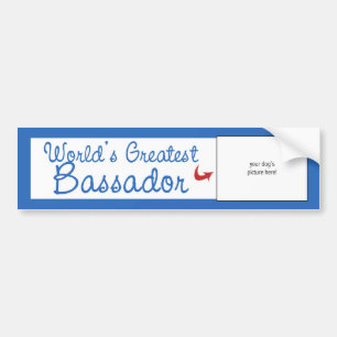 Kundenspezifisches Foto! Weltbestes Bassador Autoaufkleber