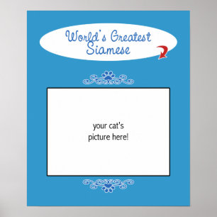 Kundenspezifisches Foto! Weltbestes siamesisches Poster