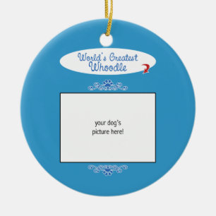 Kundenspezifisches Foto! Weltbestes Whoodle Keramikornament