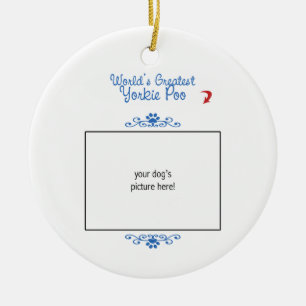 Kundenspezifisches Foto! Weltbestes Yorkie Poo Keramikornament