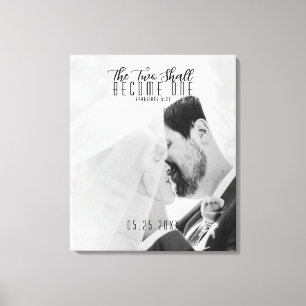 Kundenspezifisches Foto Zwei wird eine Hochzeit Leinwanddruck