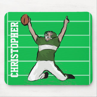 Kundenspezifisches Fußball-Spieler-Landungs-Grün Mousepad