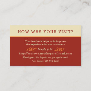 Kundenspezifisches Geschäft wiederholen uns Visitenkarte