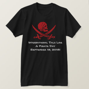 Kundenspezifisches Gespräch wie ein Piraten-Tages T-Shirt