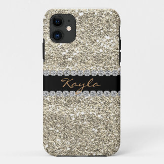 Kundenspezifisches GOLDGlitzer Bling I TELEFON 5 Case-Mate iPhone Hülle