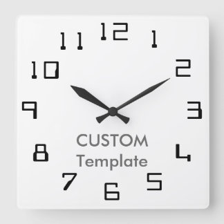 Kundenspezifisches großes 10,75" quadratische wanduhr