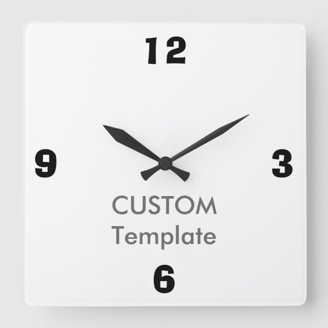 Kundenspezifisches großes 10,75" quadratische wanduhr (Vorderseite)