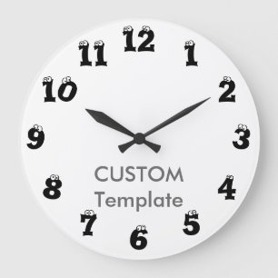Kundenspezifisches großes 10,75" RUNDE Wanduhr