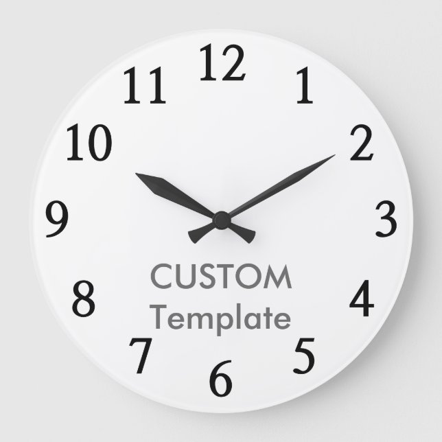 Kundenspezifisches großes 10,75" RUNDE Wanduhr J2 (Vorderseite)