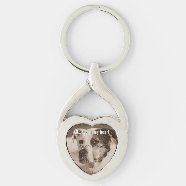 Kundenspezifisches Haustier-ErinnerungsFoto immer Schlüsselanhänger (Vorderseite)